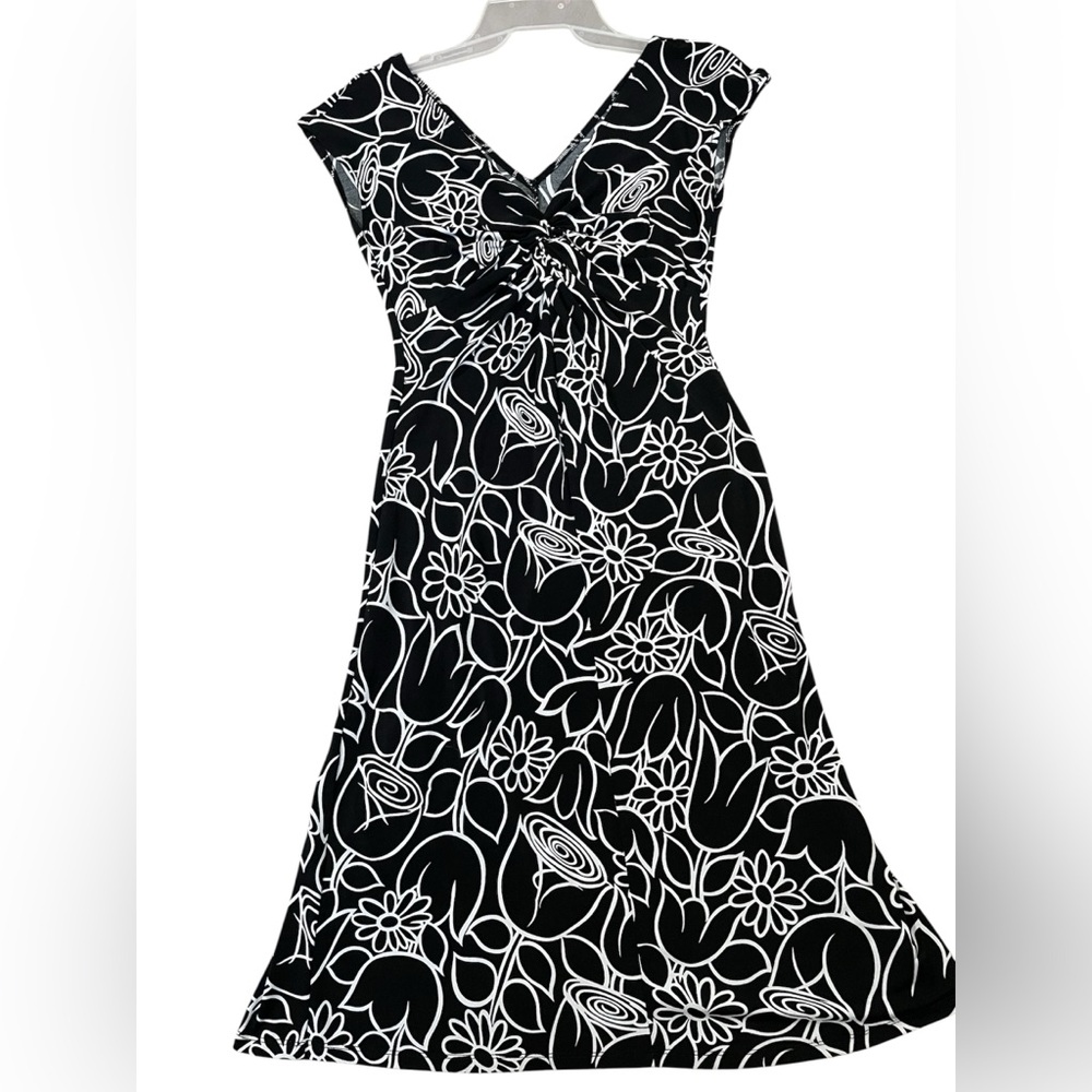 Black and White Floral Dress